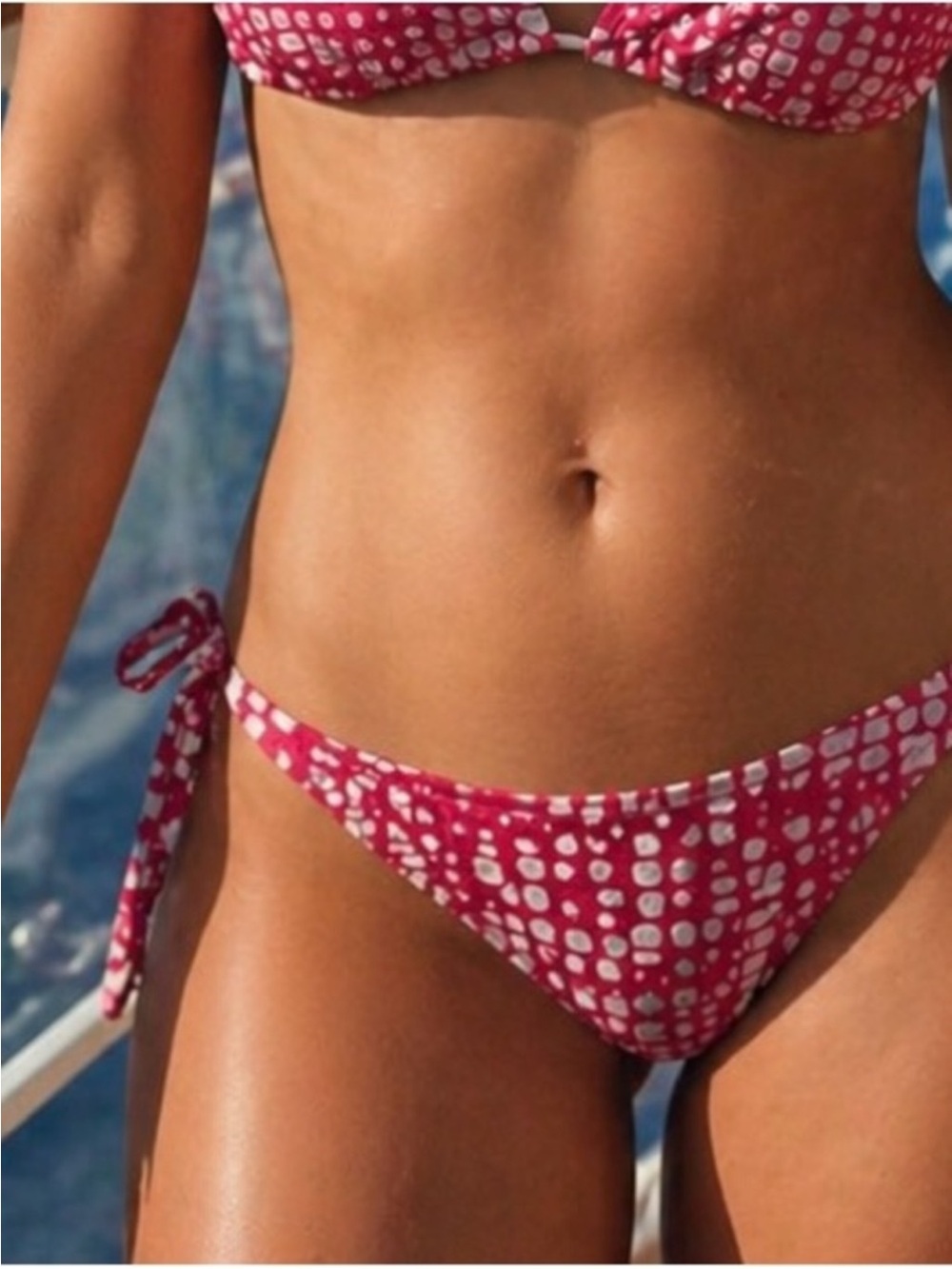 Kohl's Pink Printed Tie-Side Bikini Bottom